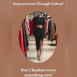 SHEIN Charcoal Long Sleeve Dress